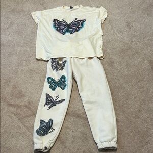 Butterfly Print women’s tee and sweats